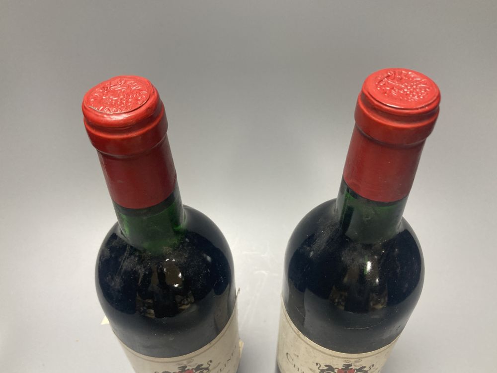 Two bottles of Chateau Moulinet Pomerol 1979